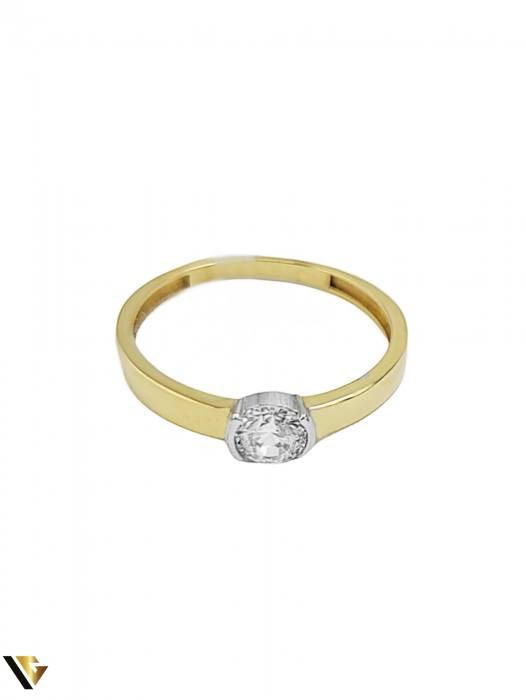 Inel Logodna Aur 14k,Zirconiu, [2]