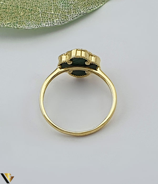 Inel aur 14k, Malachit Greutate: 1.81 grame Latime: 11 mm Diametru: 17.25 mm Masura: UE 14 / RO 54 (circumferinta) Marcaj /  titlu: "585" Locatie: Bacau Calea Marasesti Tel: 0756943079 [2]