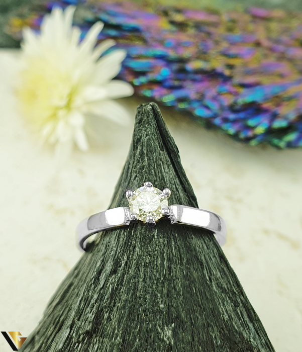 Inel Logodna Aur Alb 14k, Diamant  0.30 ct [2]