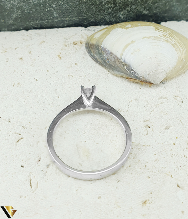 Inel Logodna Aur Alb 18k, Diamant 0.10 ct [4]