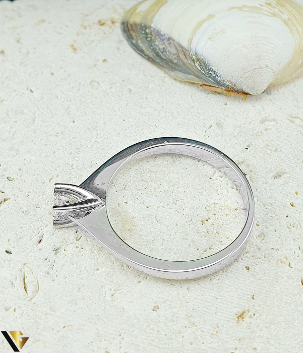 Inel Logodna Aur Alb 18k, Diamant 0.10 ct [3]