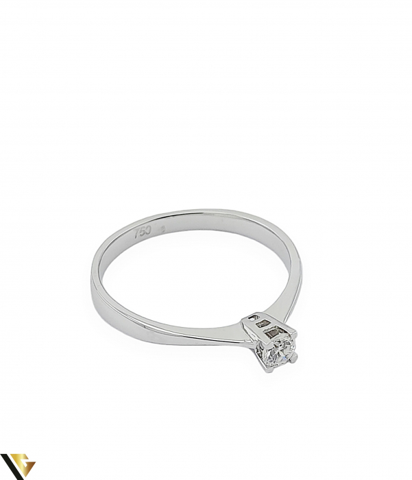 Inel Logodna Aur Alb 18k, Diamant 0.13 ct [2]