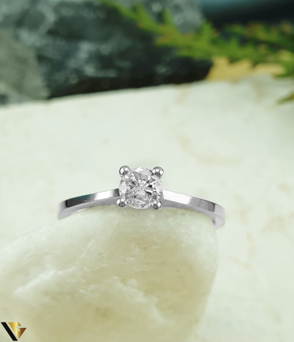 Inel Logodna Aur Alb 18k, Diamant 0.31 ct [2]