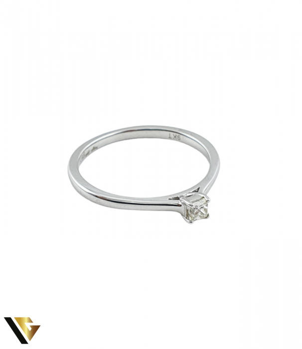 Inel Logodna Aur Alb 9k, Diamant aprox. 0.13 ct [2]