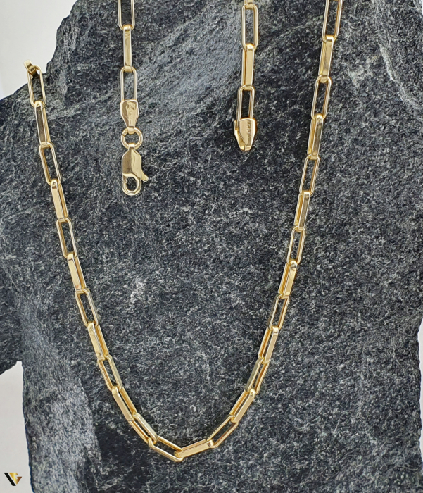 Lant aur 14k  Greutate: 6.09 grame Latime: 3.00 mm Lungime: 60.00 cm Marcaj / titlul: "585" Locatie Bacau Calea Marasesti Contact: 0756943079 [1]