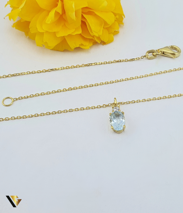 Lant Aur 9k, Blue Topaz [2]