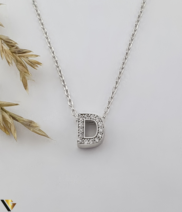 Lant cu pandantiv Argint 925, Initiala D [2]