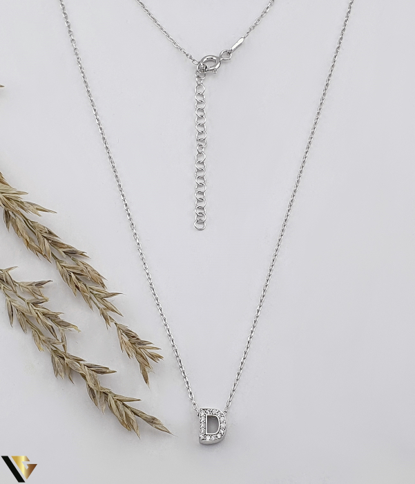 Lant cu pandantiv Argint 925, Initiala D [3]