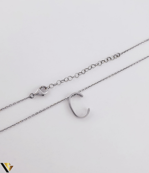 Lant cu Pandantiv Argint 925, litera C [2]