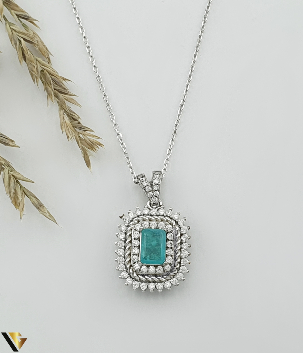 Lant cu pandantiv Argint 925, Paraiba [2]