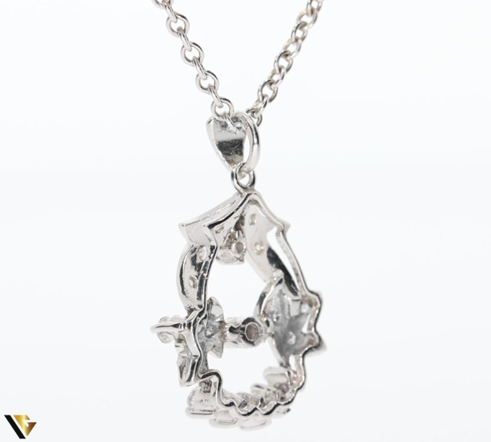 Lant Argint 925 cu Pandantiv Aur 4k, Argint 850, Diamante 0.51 ct [4]