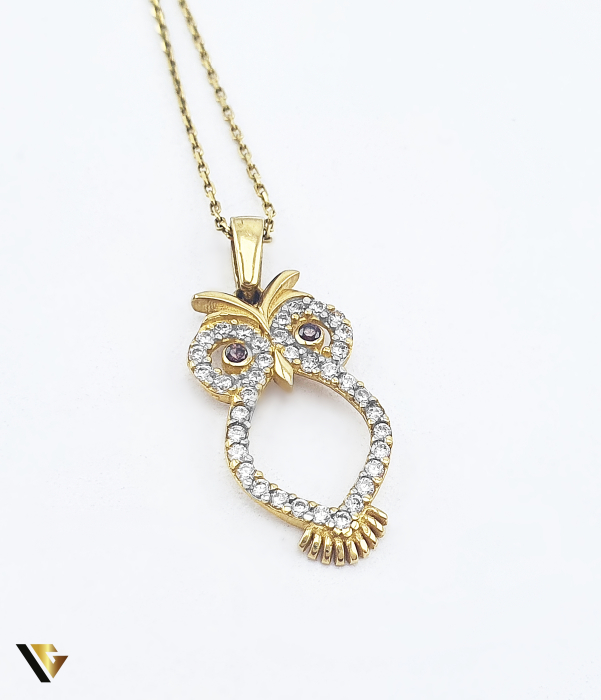 Lant cu Pandantiv Aur 14k , Bufnita [2]