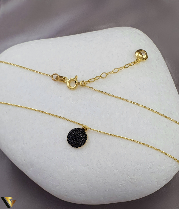Lant cu Pandantiv Aur 14k Cristale de zirconiu Greutate: 2.08 g Diametru pandantiv: 8 mm Lungime: 41- 44 cm Latime: 1.1 mm Marcaj / Titlu: "585" Locatie: Bacau Calea Marasesti Tel:0756943079 [3]