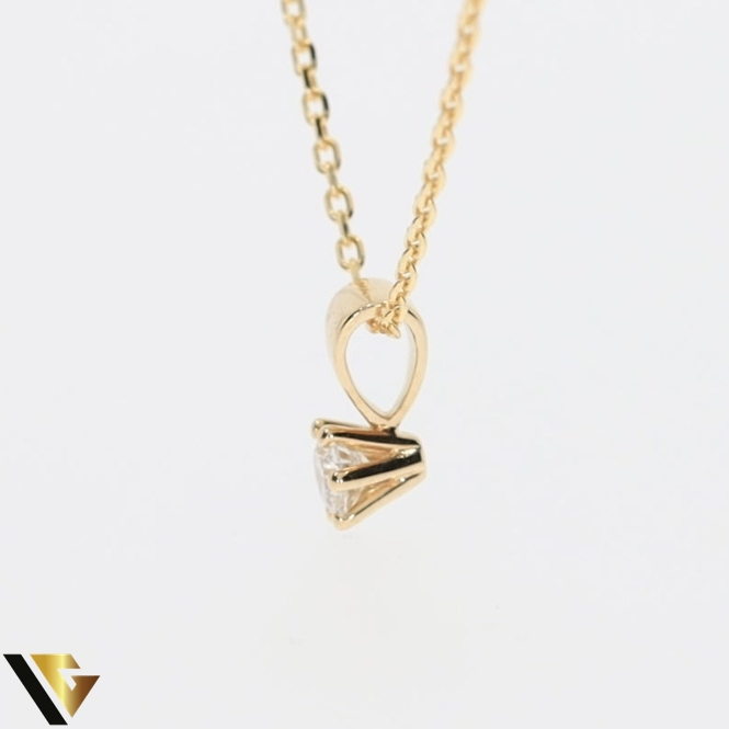 Lant cu Pandantiv Aur 14k, Diamant 0.15 ct [3]