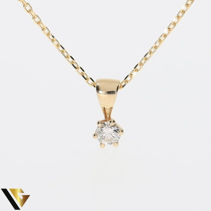 Lant cu Pandantiv Aur 14k, Diamant 0.15 ct [2]