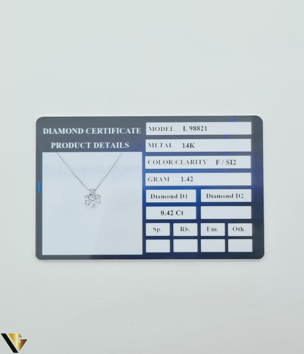 Lant cu Pandantiv Aur 14k, Diamant 0.42 ct [6]
