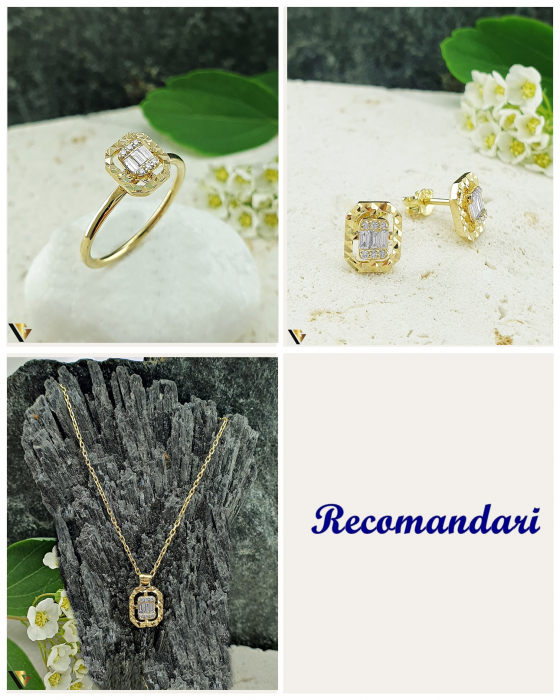 Lant cu Pandantiv Aur 14k, Diamante 0.09 ct in total [4]