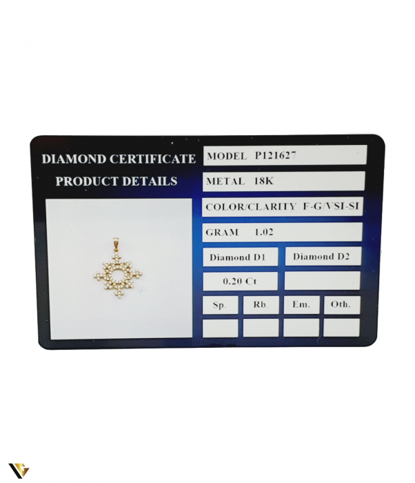 Pandantiv Aur 18k , Diamante 0.20 ct [3]