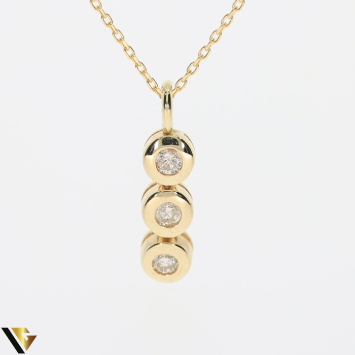 Lant cu Pandantiv Aur 14k, Diamante 0.22 ct [2]