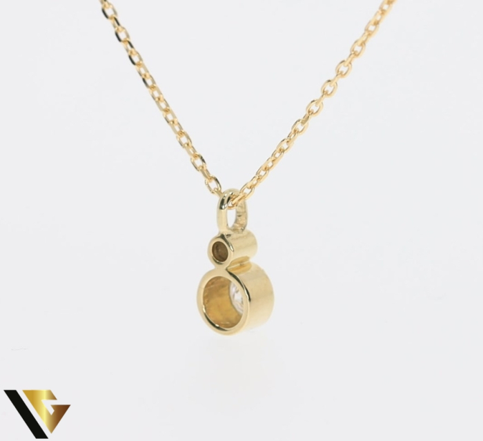 Lant cu Pandantiv Aur 14k, Diamante 0.25 ct [3]