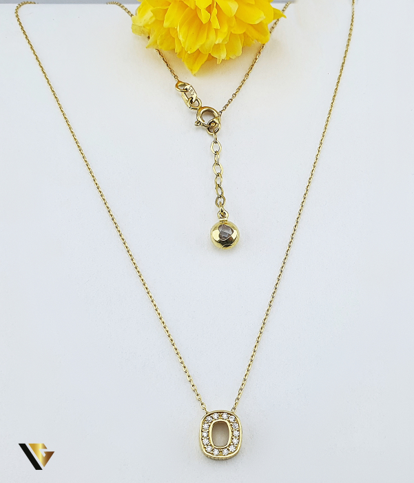 Lant cu Pandantiv Aur 14k, Litera O [1]