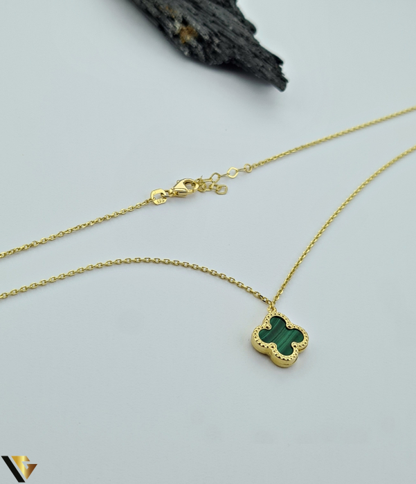 Lant cu Pandantiv Aur 14k, Malachit [2]