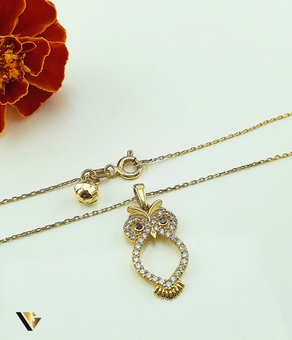 Lant cu Pandantiv Aur 14k , Zirconiu [2]