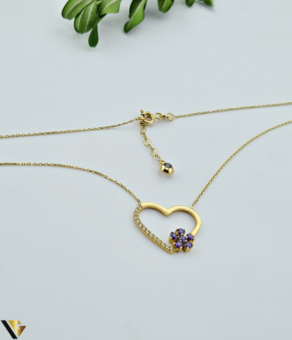 Lant cu Pandantiv Aur 14k, Zirconiu [2]
