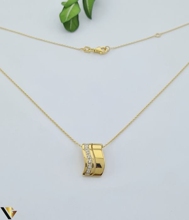 Lant cu Pandantiv Aur 18k, Diamante 0.08 ct [1]