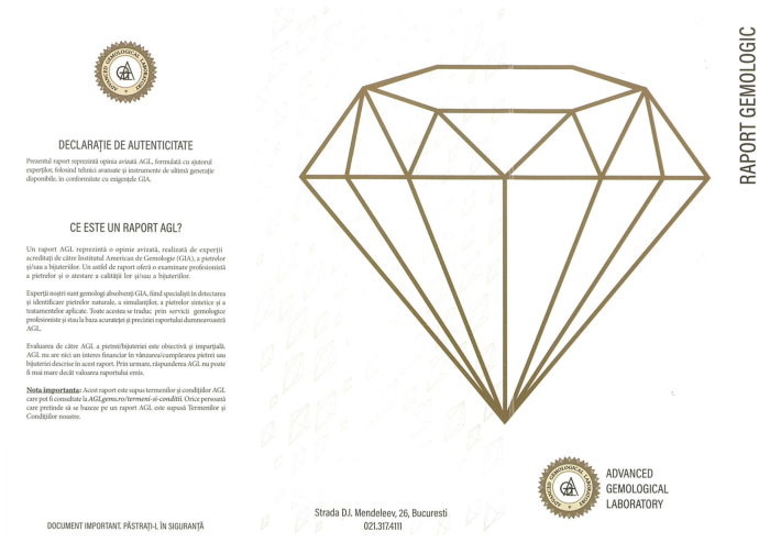 Lant cu Pandantiv Aur 18k, Diamant 1.45 ct, Safire 0.43 ct [8]