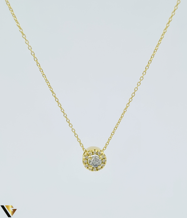 Lant cu Pandantiv Aur 18k, Diamante 0.11 ct [1]