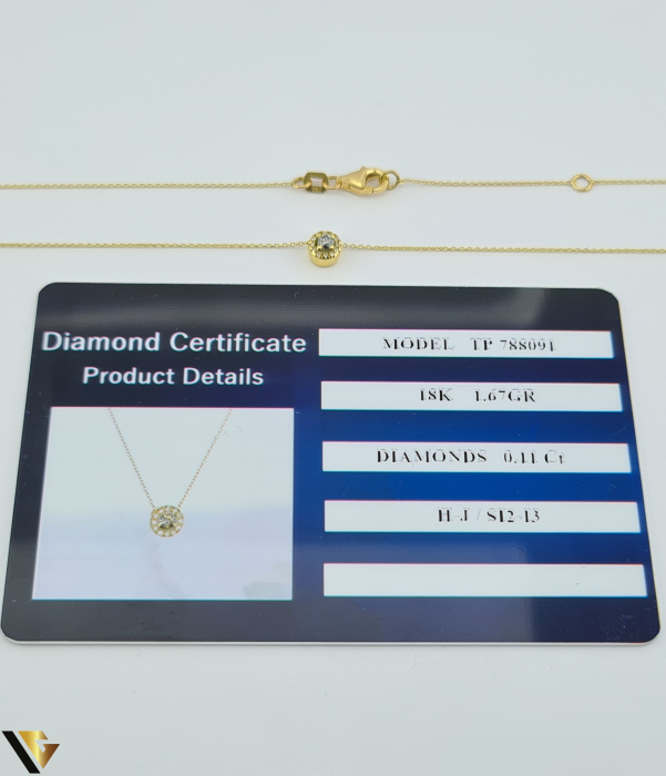 Lant cu Pandantiv Aur 18k, Diamante 0.11 ct [7]