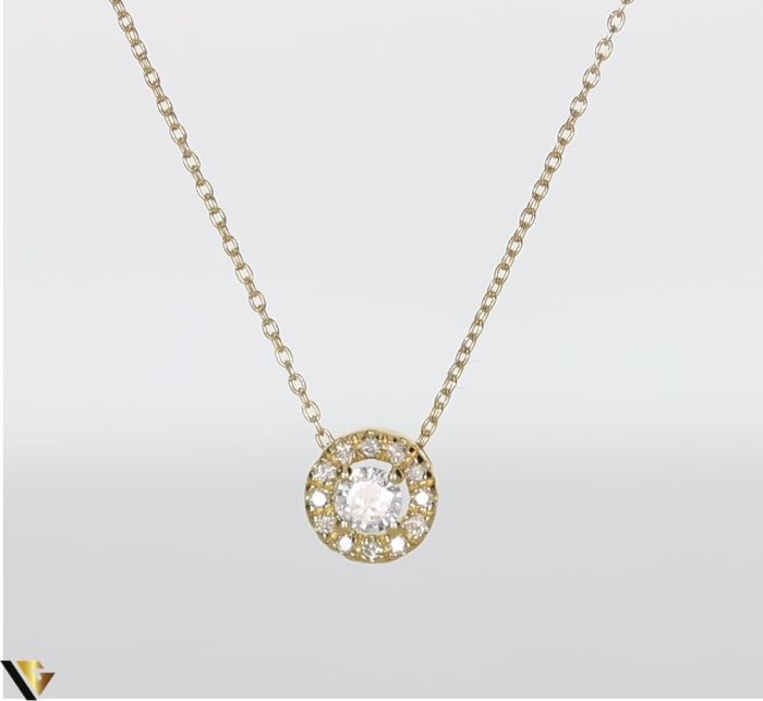 Lant cu Pandantiv Aur 18k, Diamante 0.12 ct [2]