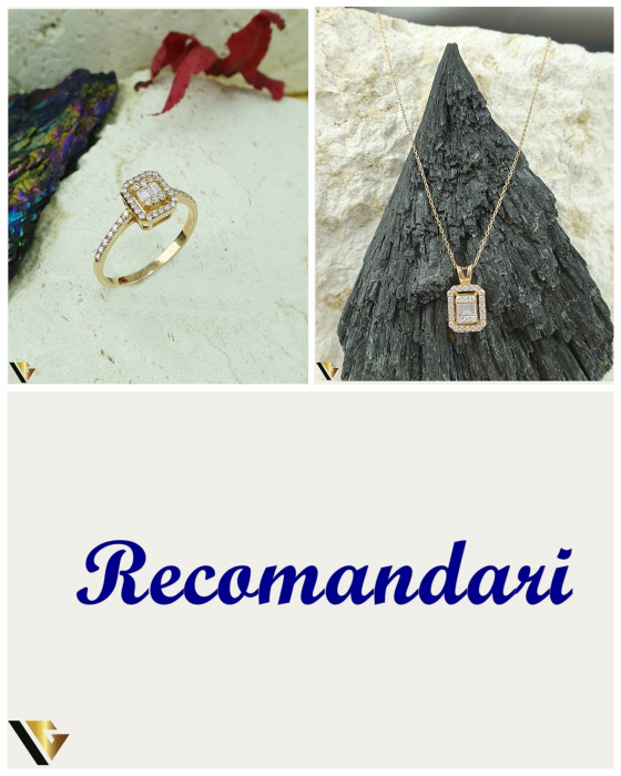 Lant cu Pandantiv Aur 18k, Diamante 0.16 ct [3]