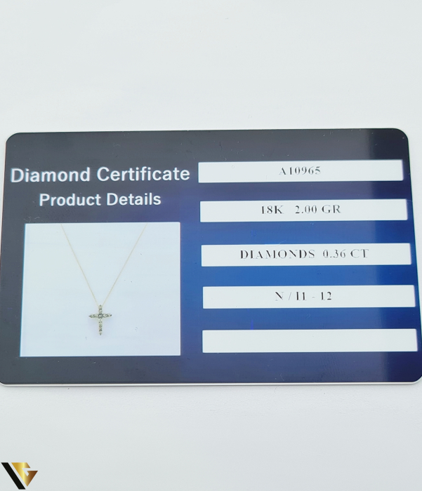 Lant cu Pandantiv Aur 18k, Diamante 0.36 ct [6]