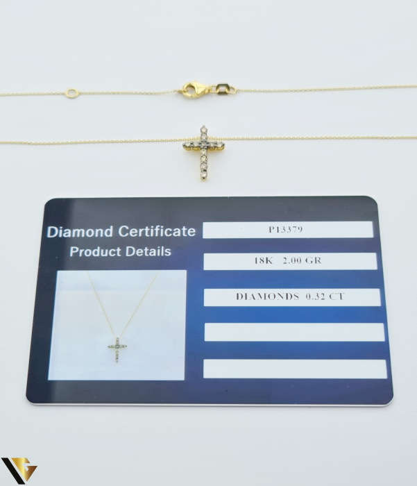 Lant cu Pandantiv Aur 18k, Diamante 0.32 ct [3]