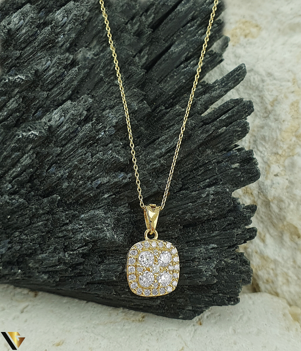 Lant cu Pandantiv Aur 18k, Diamante 0.45 ct [1]