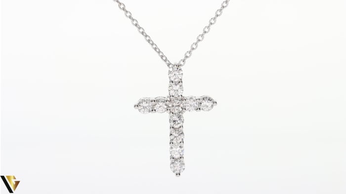 Lant cu Pandantiv Aur 18k, Diamante 0.88 ct [2]