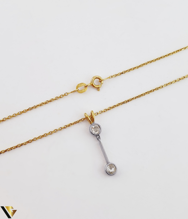 Lant cu Pandantiv Aur 18k, Diamante 0.40 ct [3]