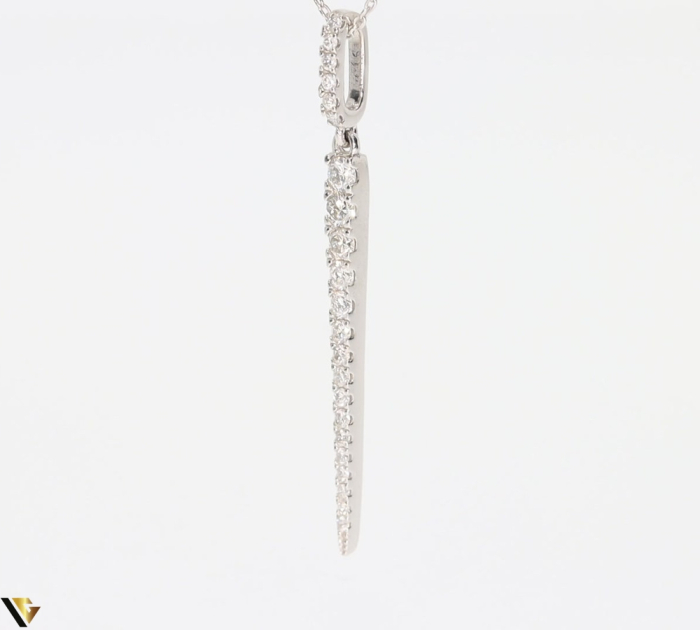 Lant cu Pandantiv Aur Alb 18k, Diamante 0.34 ct [2]