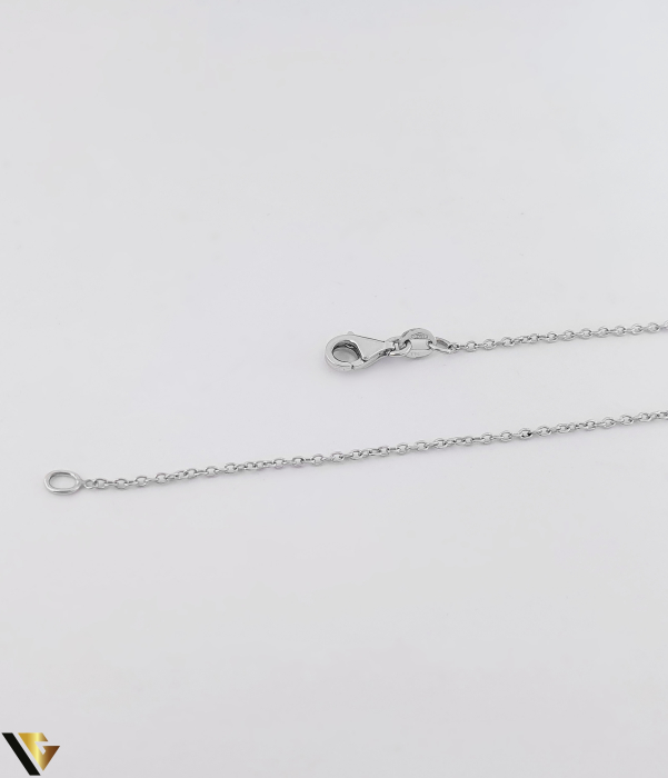 Lant cu Pandantiv Aur Alb 18K, Diamante 0.69 ct [4]