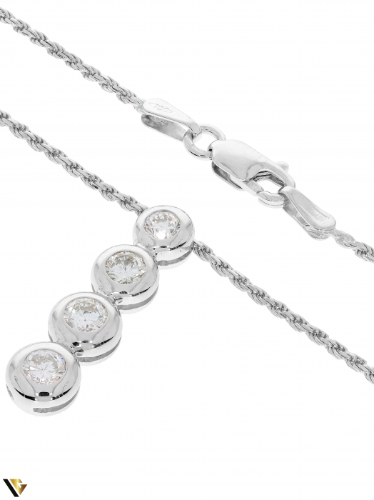 Lant si Pandant Aur 18k, Diamant, 5.22 grame [2]