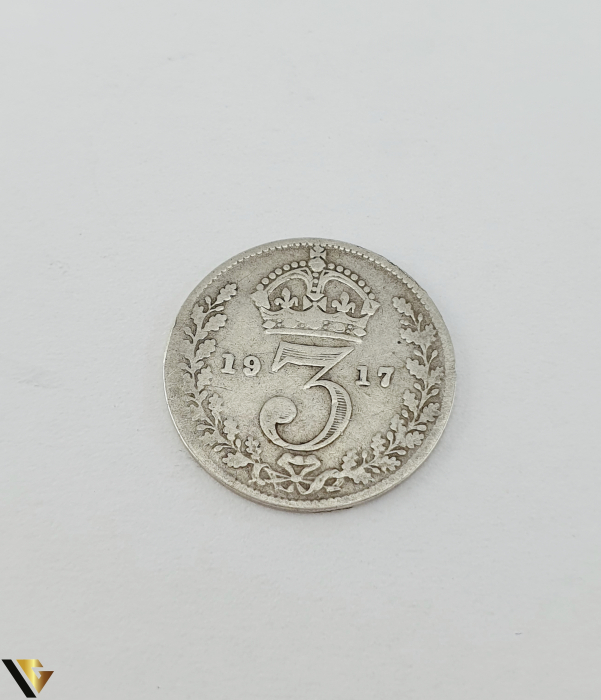 Moneda Argint, 3 pence britanici [2]