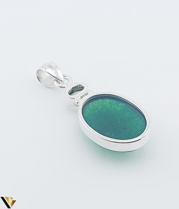 Pandant  Argint 925, Onix verde si Peridot [2]