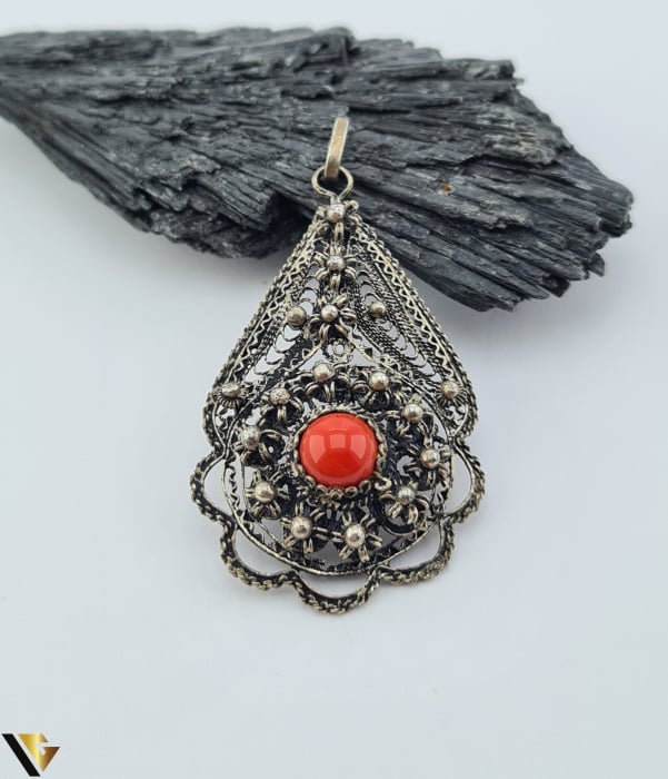 Pandantiv Argint 925 Coral - Model Filigran [1]