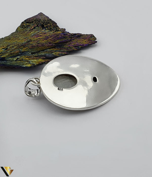 Pandantiv Argint 925, Piatra Lunii si Peridot [2]