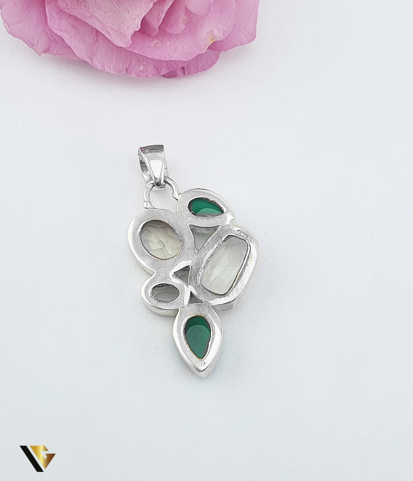 Pandantiv Argint 925, Green Jade , Cuart [2]