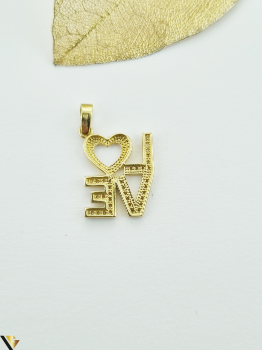 Pandantiv aur 14k Greutate: 1.52 grame Lungime:21 mm ( cu anou ) Latime: 12.63 mm Marcaj / Titlu: " 585 " Locatie: HARLAU 0723 353 111 [2]