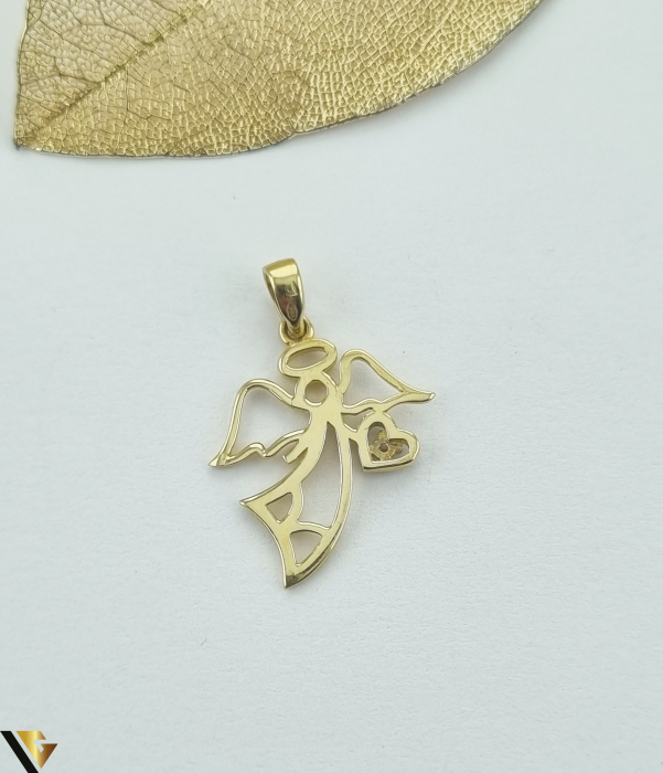 Pandantiv aur 14k Greutate: 1.17 grame Lungime: 24.60mm ( cu anou ) Latime: 17 mm Marcaj / Titlu: " 585 " Locatie: HARLAU 0723 353 111 [2]