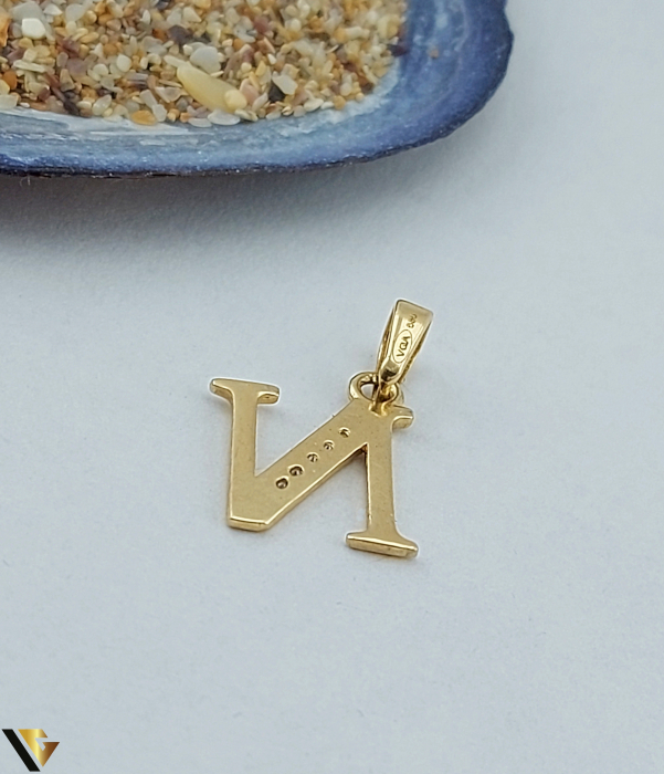 Pandantiv Aur 14K , Litera N [2]